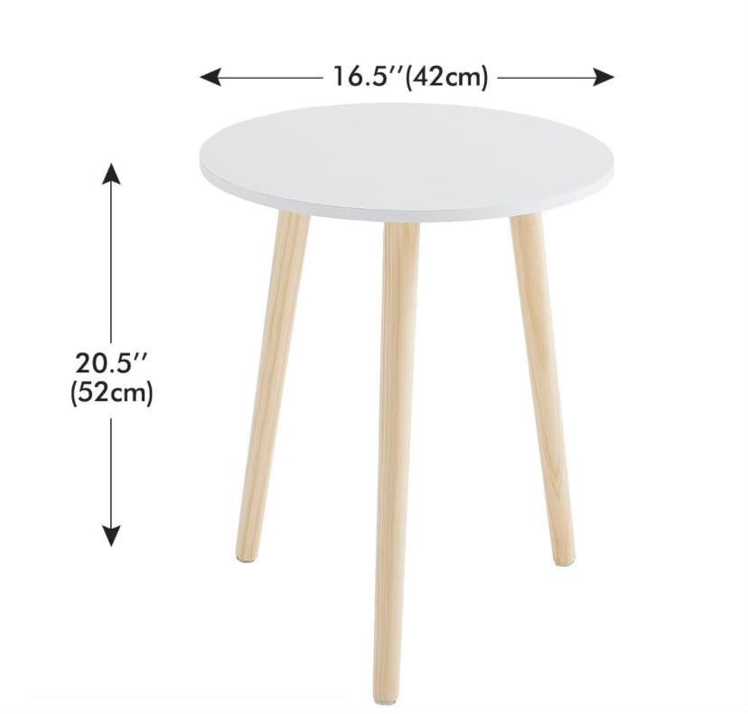 Modern Wood Round Side Table