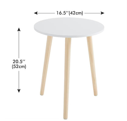 Modern Wood Round Side Table