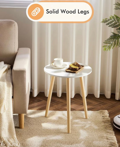 Modern Wood Round Side Table