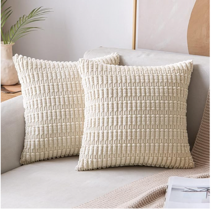 Cute Corduroy Decorative Throw Pillow Covers