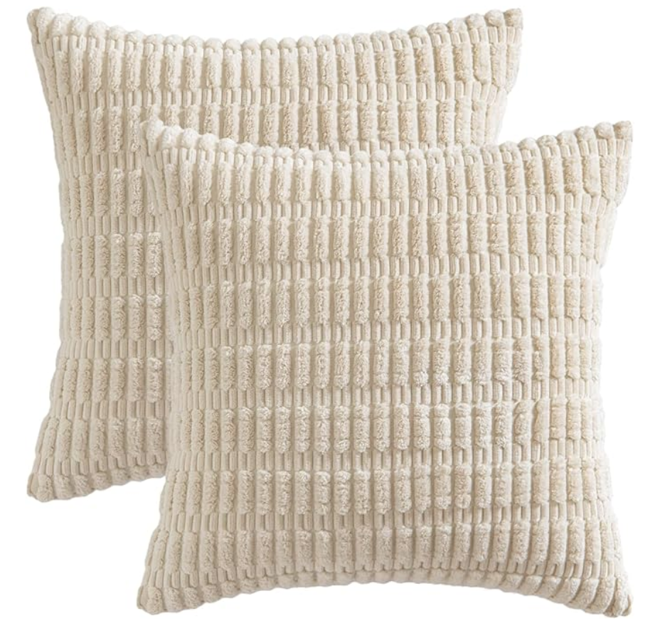 Cute Corduroy Decorative Throw Pillow Covers