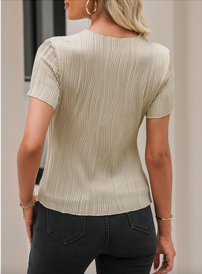 Casual Crewneck Basic Formal Top