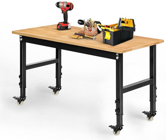 Heavy-Duty Adjustable Workbench for Garage