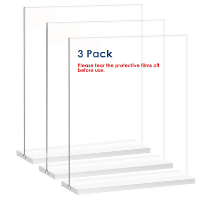 Acrylic Sign Holder 3 Pack