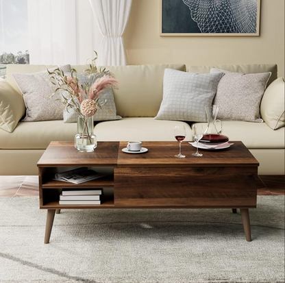 Modern Coffee Table with Hidden Compartment